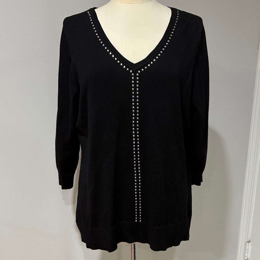 Avenue Black Knit Top